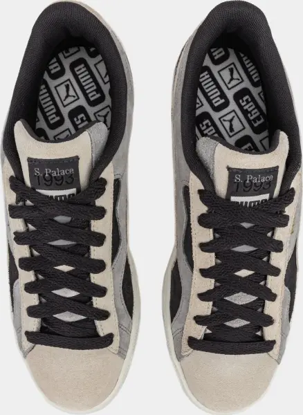 Кеды Puma SUEDE CAMOWAVE бежево-серо-черные 399567-01