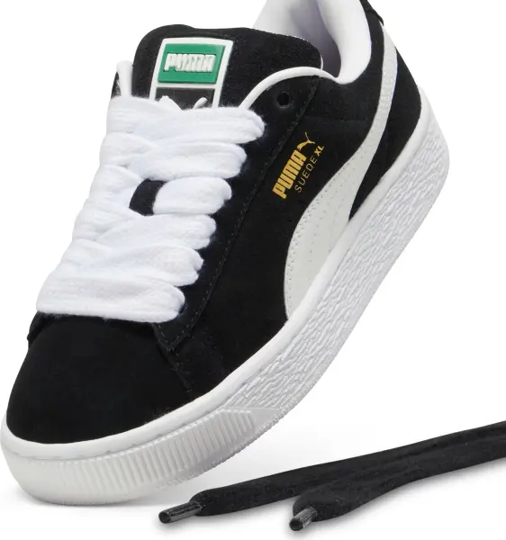 Кроссовки детские Puma SUEDE XL черно-белые 39657702