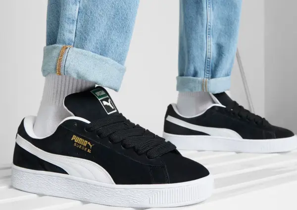 Кеди Puma SUEDE XL чорно-білі 39520502