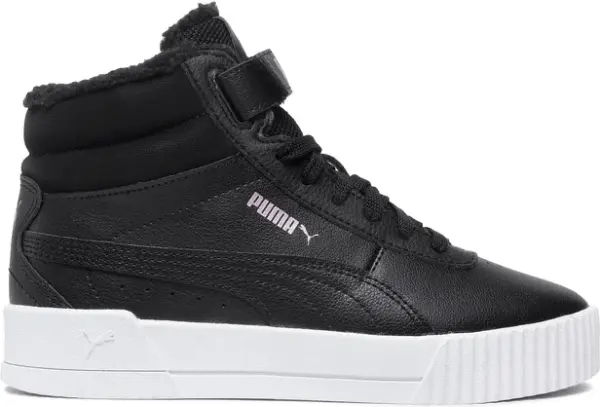 Кроссовки подростковые Puma CARINA MID FUR черные 309683-01