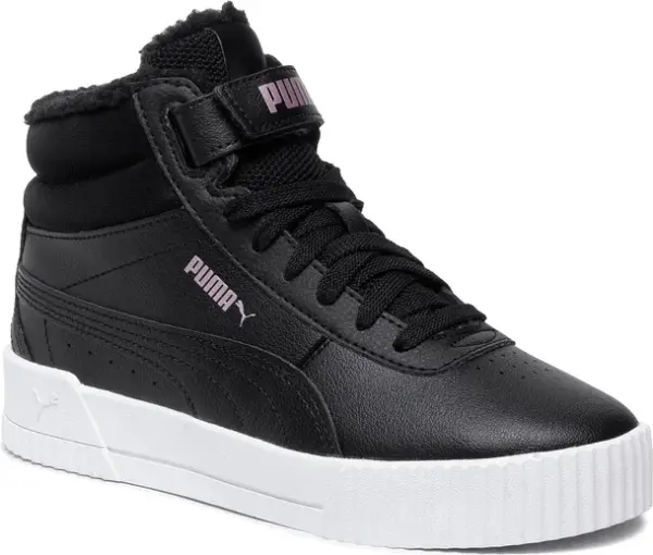 Кроссовки подростковые Puma CARINA MID FUR черные 309683-01