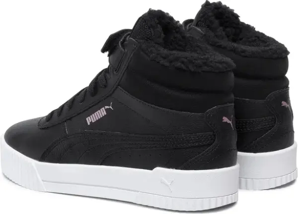 Кроссовки подростковые Puma CARINA MID FUR черные 309683-01