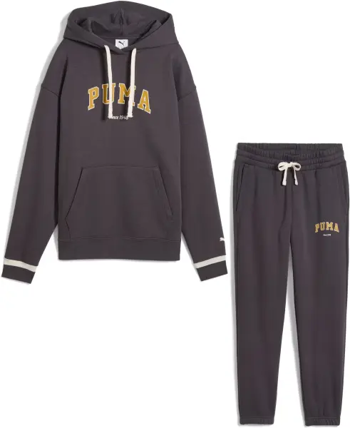 Спортивний костюм жіночий Puma VARSITY темно-сіро-золотий 692674-13__692668-13
