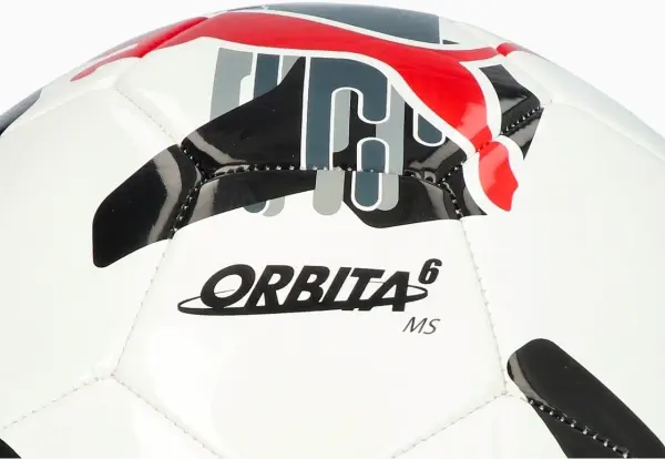 Футбольний м'яч Puma ORBITA 6 MS біло-сіро-червоний Розмір 3 084335-02