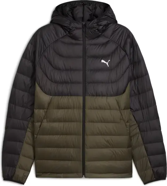 Куртка Puma PACKLITE HOODED DOWN JACKET оливково-черная 68522170