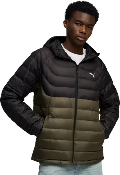 Куртка Puma PACKLITE HOODED DOWN JACKET оливково-черная 68522170