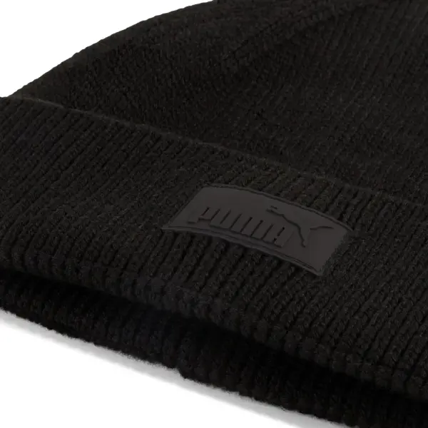 Шапка Puma ESSENTIALS ELEVATED RUBBER PATCH LOW CROWN BEANIE чорна 2641401