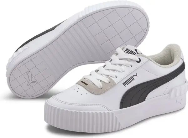 Кроссовки женские Puma CARINA LIFT бело-черно-бежевые 37303102