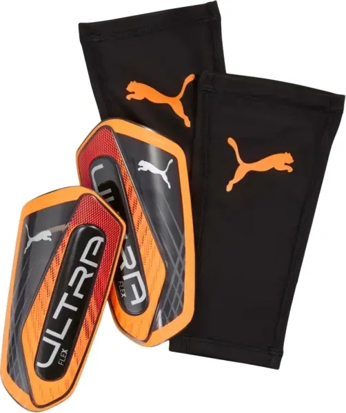 Щитки футбольні Puma ULTRA FLEX FOOTBALL SLEEVES SHINGUARDS оранжево-чорні 030987-05