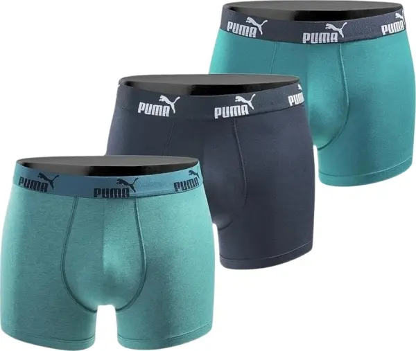 Труси (боксерки) Puma EVERYDAY COTON STRETCH бірюзово-темно-сині (3 штуки) 100003547-011