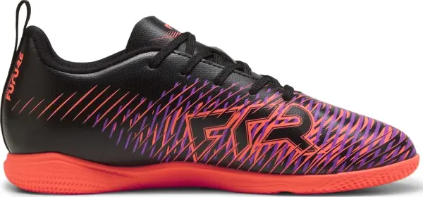 Футзалки (бампи) дитячі Puma FUTURE 8 PLAY IT JR чорно-коралово-фіолетові 108397-01