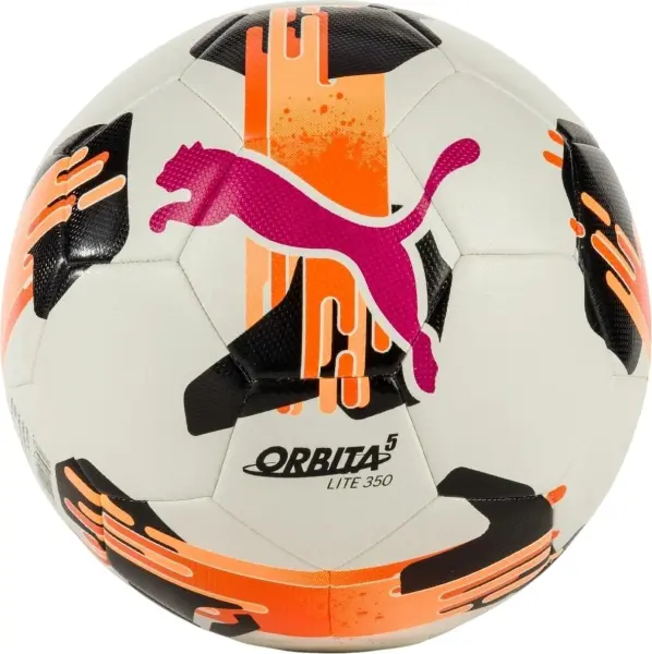 Футбольний м'яч Puma ORBITA 5 FUSION LITE 350 біло-оранжево-рожевий Розмір 4 084332-01