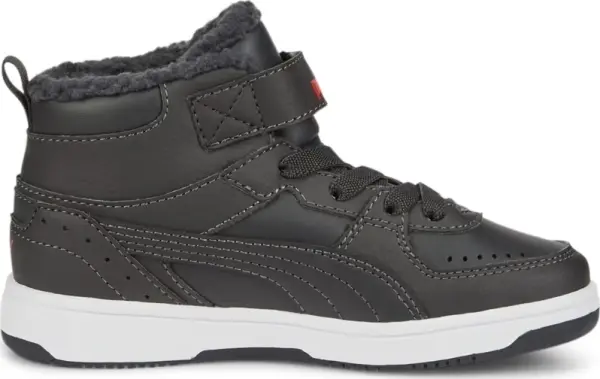 Черевики дитячі Puma REBOUND JOY FUR темно-сіро-червоні 375479-06