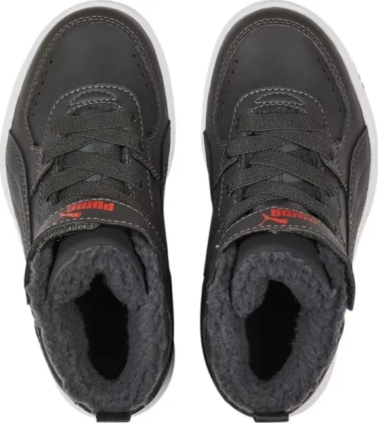 Черевики дитячі Puma REBOUND JOY FUR темно-сіро-червоні 375479-06