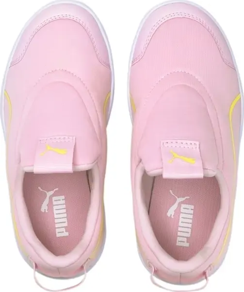Кроссовки детские Puma COURTFLEX V2 SLIP-ON светло-розово-желтые 374858-03
