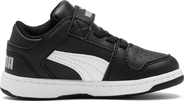 Кросівки дитячі Puma REBOUND LAYUP чорно-білі 370493-02