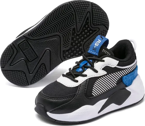 Кроссовки детские Puma RS-X COLLEGIATE черно-бело-синие 371628-01