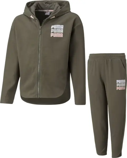Спортивный костюм подростковый Puma ALPHA оливковый 589238-44__589237-44