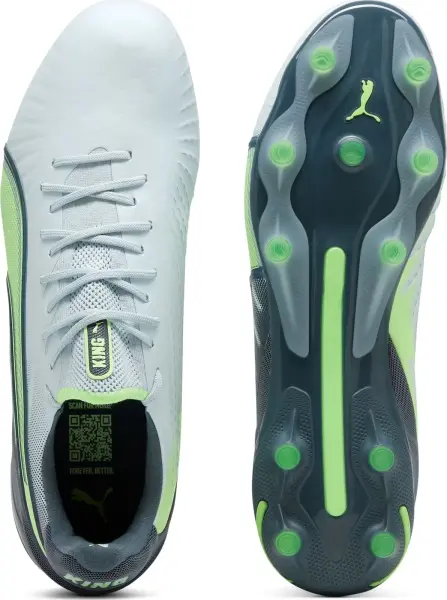 Бутси Puma KING ULTIMATE FG/AG блакитно-салатово-темно-зелені 107809-03