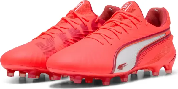 Бутсы Puma KING ULTIMATE FG/AG кораллово-белые 108303-01
