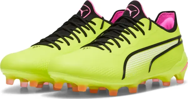 Бутси Puma KING ULTIMATE FG/AG лаймово-чорні 107563-06