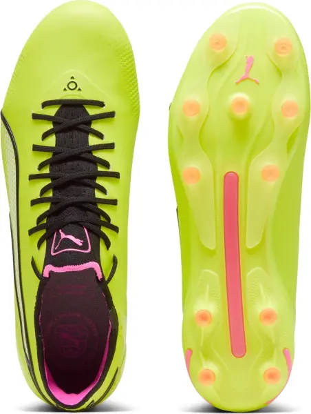 Бутси Puma KING ULTIMATE FG/AG лаймово-чорні 107563-06