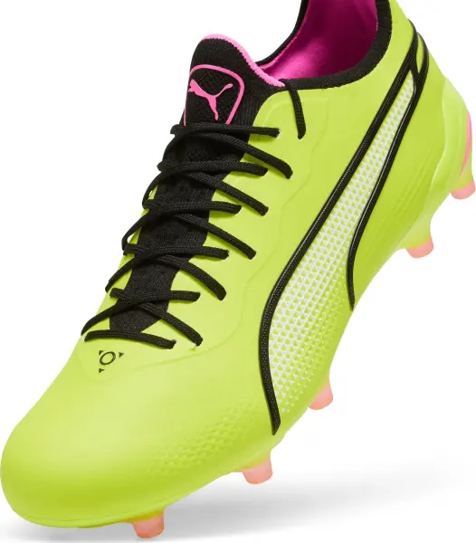 Бутси Puma KING ULTIMATE FG/AG лаймово-чорні 107563-06