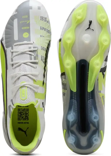 Бутси Puma KING ULTIMATE FOREVER FG/AG біло-салатово-сірі 108426-01