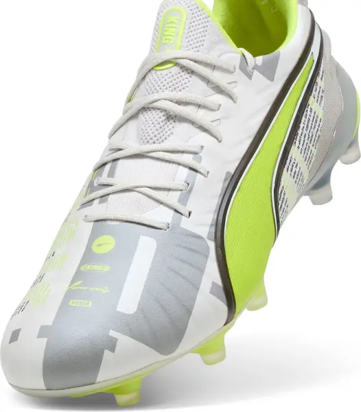 Бутси Puma KING ULTIMATE FOREVER FG/AG біло-салатово-сірі 108426-01