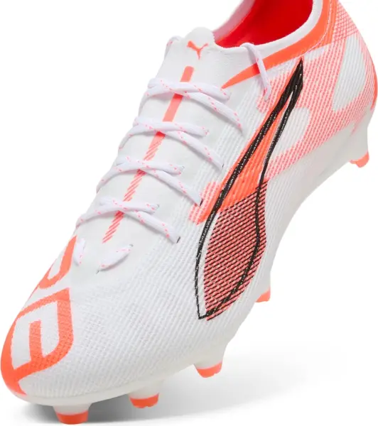 Бутсы Puma ULTRA 5 PRO FG/AG бело-коралловые 108161-01