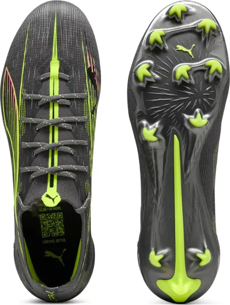 Бутсы Puma ULTRA 5 ULTIMATE FG серо-салатово-розовые 108159-03