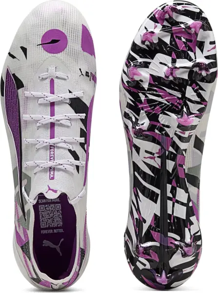Бутси Puma ULTRA 5 ULTIMATE FOREVER FG біло-фіолетово-чорні 108410-01