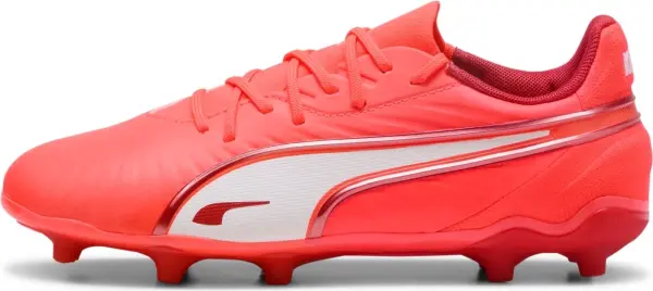 Бутси дитячі Puma KING MATCH FG/AG JR коралово-білі 108320-01