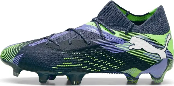 Бутси жіночі Puma FUTURE 7 ULTIMATE FG/AG темно-зелено-салатово-сині 107917-03