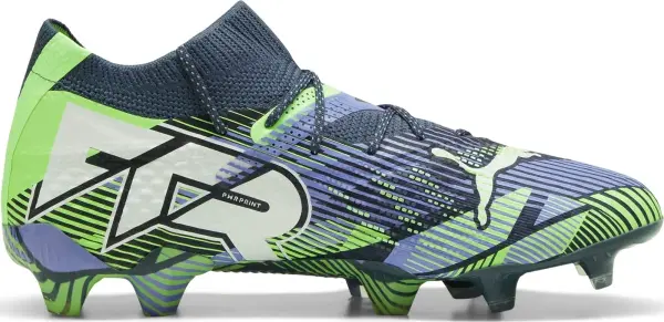 Бутси жіночі Puma FUTURE 7 ULTIMATE FG/AG темно-зелено-салатово-сині 107917-03