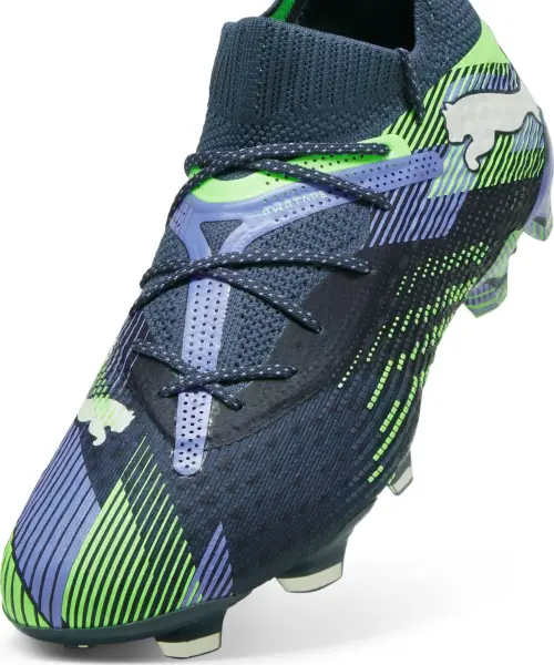 Бутси жіночі Puma FUTURE 7 ULTIMATE FG/AG темно-зелено-салатово-сині 107917-03