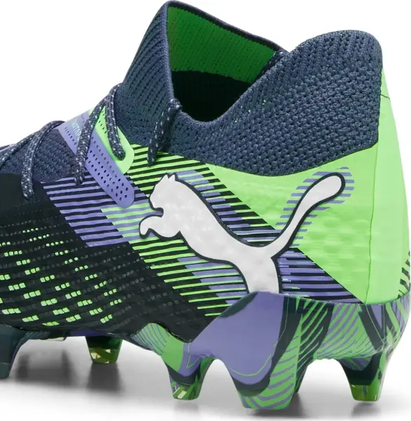 Бутси жіночі Puma FUTURE 7 ULTIMATE FG/AG темно-зелено-салатово-сині 107917-03