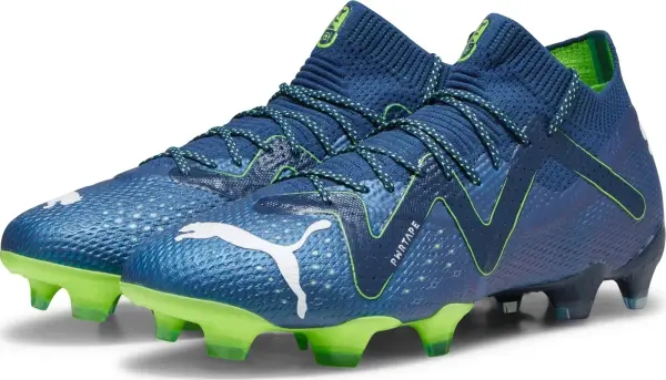 Бутси жіночі Puma FUTURE ULTIMATE FG/AG темно-синьо-салатові 107356-03