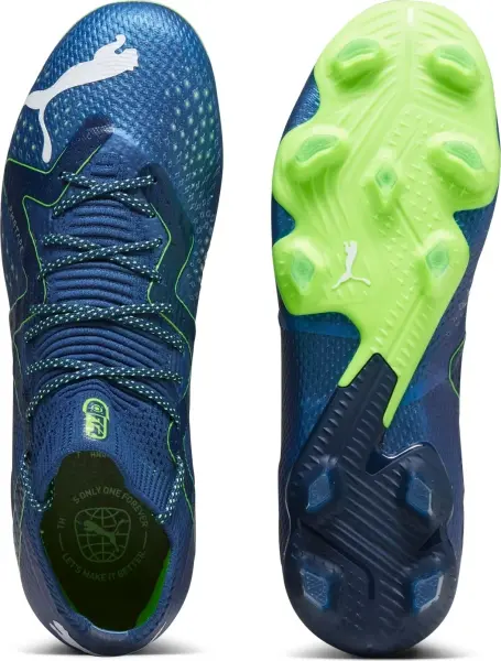 Бутси жіночі Puma FUTURE ULTIMATE FG/AG темно-синьо-салатові 107356-03