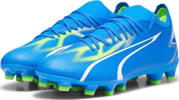 Бутсы женские Puma ULTRA MATCH FG/AG сине-салатовые 107523-03