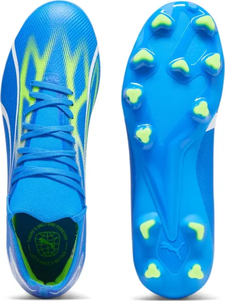 Бутсы женские Puma ULTRA MATCH FG/AG сине-салатовые 107523-03