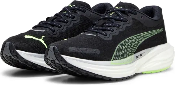 Кросівки бігові жіночі Puma DEVIATE NITRO 2 чорно-салатові 376855-21