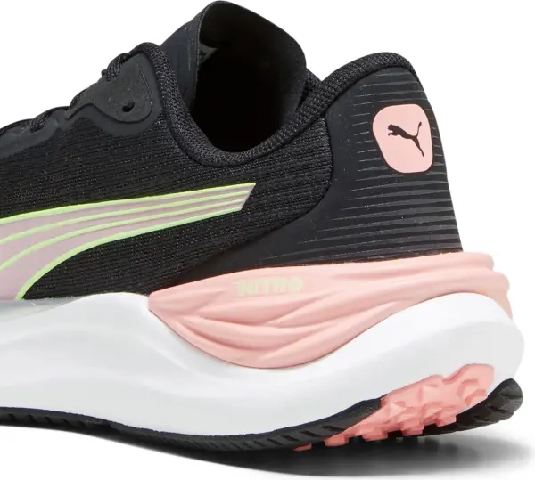 Кросівки бігові жіночі Puma ELECTRIFY NITRO 3 чорно-світло-рожево-салатові 378456-03