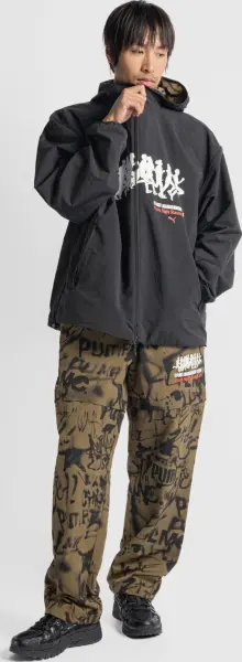 Куртка Puma X LMC ALL-OVER PRINT REVERSIBLE коричнево-чорна 626565-40