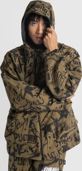 Куртка Puma X LMC ALL-OVER PRINT REVERSIBLE коричнево-чорна 626565-40