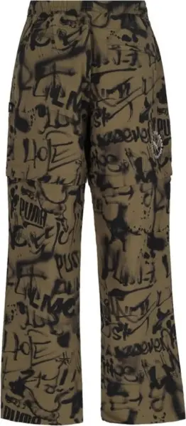 Спортивні штани Puma X LMC ALL-OVER PRINT коричнево-чорні 626567-40