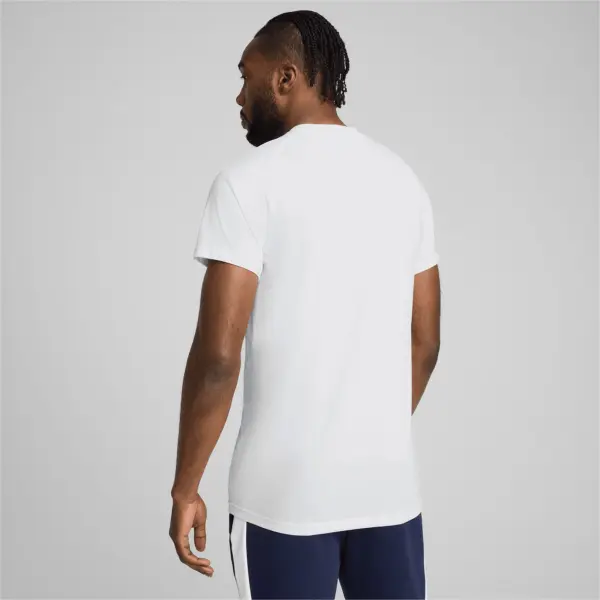 Футболка Puma TEAMEVOSTRIPE біло-сіра 659953-04