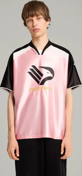 Футболка Puma X FC PALERMO (Палермо) світло-рожево-чорна 629541-60