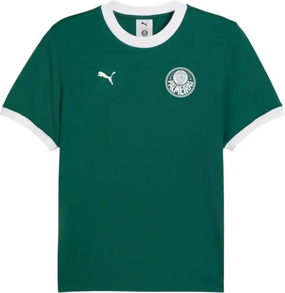 Футболка Puma X PALMEIRAS RINGER (Палмейрас) темно-зелено-біла 629533-43