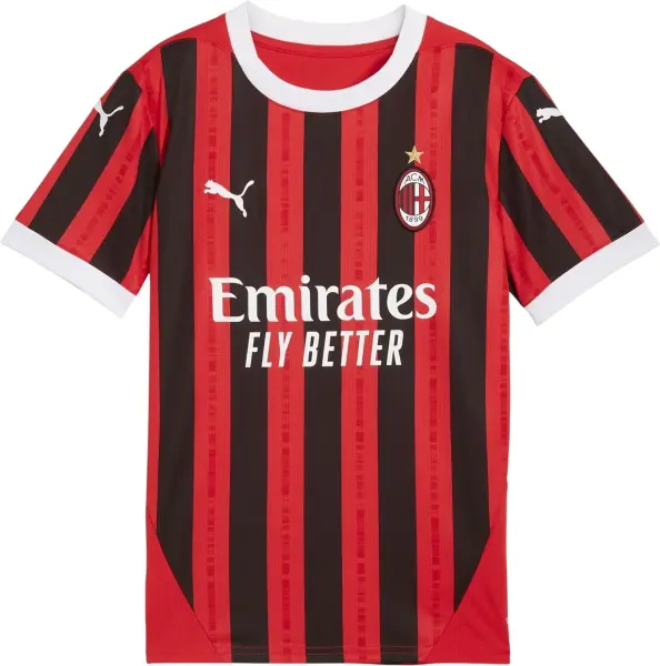 Футболка підліткова Puma AC MILAN 24/25 REPLICA (Мілан) домашня червоно-чорно-біла 774984-01